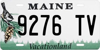 ME license plate 9276TV