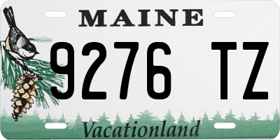 ME license plate 9276TZ