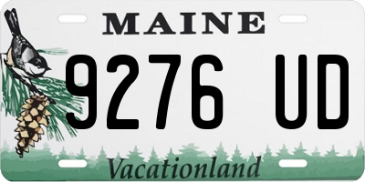 ME license plate 9276UD