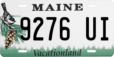 ME license plate 9276UI
