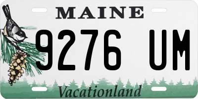 ME license plate 9276UM