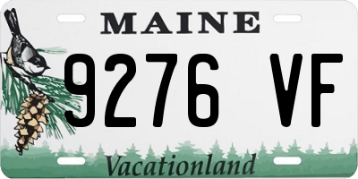 ME license plate 9276VF