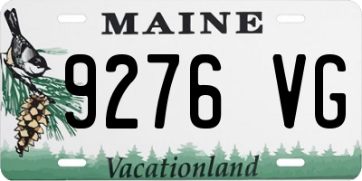 ME license plate 9276VG