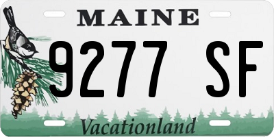 ME license plate 9277SF