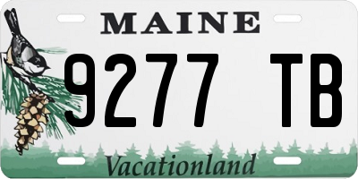 ME license plate 9277TB