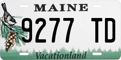 ME license plate 9277TD