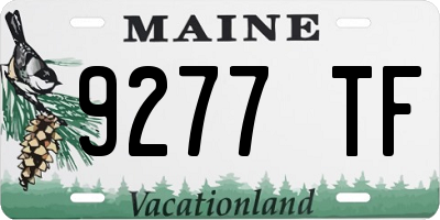 ME license plate 9277TF