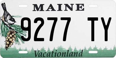 ME license plate 9277TY