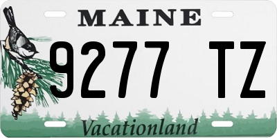 ME license plate 9277TZ