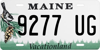 ME license plate 9277UG