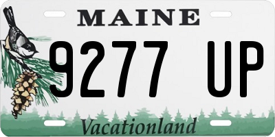 ME license plate 9277UP