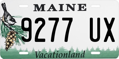 ME license plate 9277UX