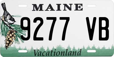 ME license plate 9277VB