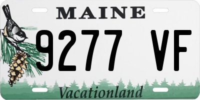 ME license plate 9277VF