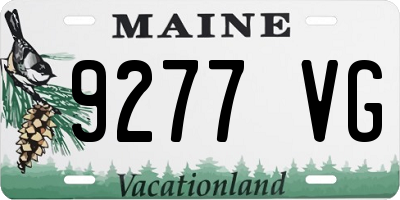 ME license plate 9277VG