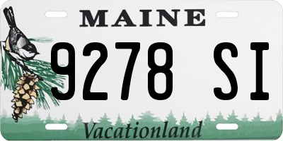 ME license plate 9278SI