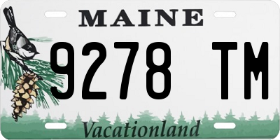 ME license plate 9278TM