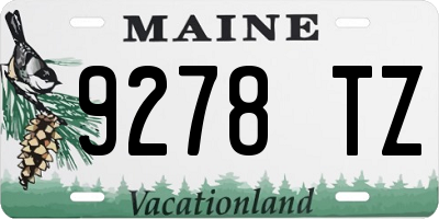 ME license plate 9278TZ