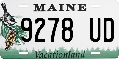 ME license plate 9278UD