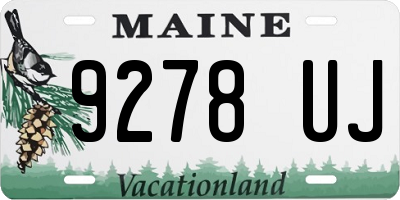 ME license plate 9278UJ