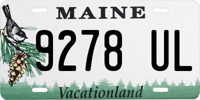 ME license plate 9278UL