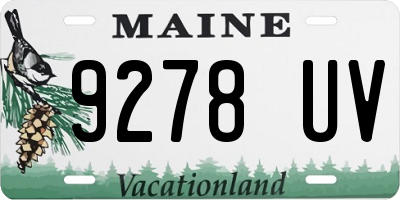 ME license plate 9278UV