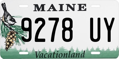 ME license plate 9278UY