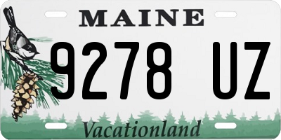 ME license plate 9278UZ