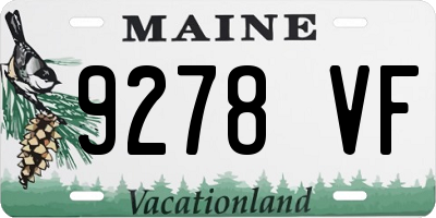 ME license plate 9278VF