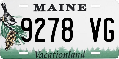 ME license plate 9278VG