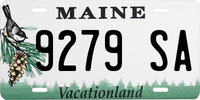 ME license plate 9279SA