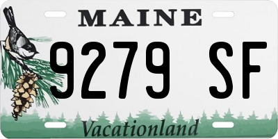 ME license plate 9279SF