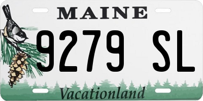 ME license plate 9279SL