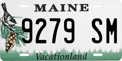 ME license plate 9279SM