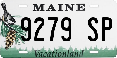 ME license plate 9279SP
