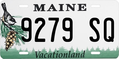 ME license plate 9279SQ
