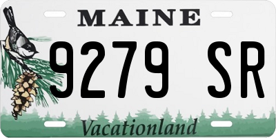 ME license plate 9279SR