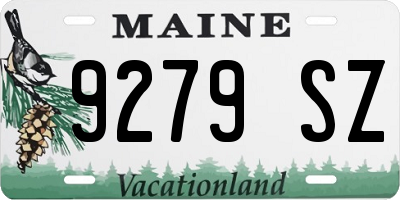 ME license plate 9279SZ