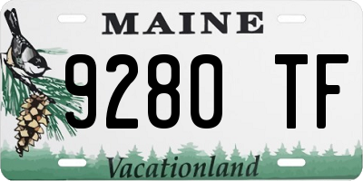 ME license plate 9280TF