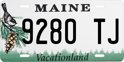 ME license plate 9280TJ