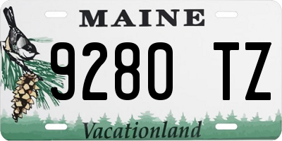 ME license plate 9280TZ
