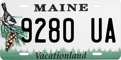 ME license plate 9280UA