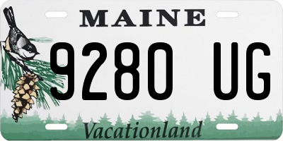 ME license plate 9280UG