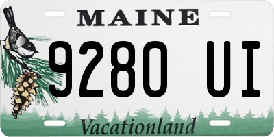 ME license plate 9280UI
