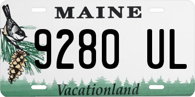 ME license plate 9280UL
