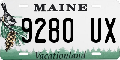 ME license plate 9280UX