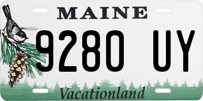 ME license plate 9280UY