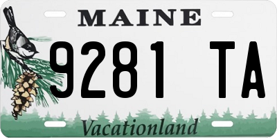 ME license plate 9281TA