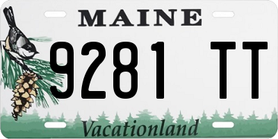 ME license plate 9281TT