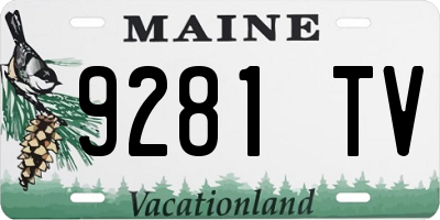 ME license plate 9281TV